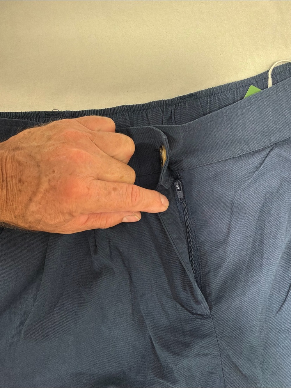 HALARA Women's Navy Blue Capris with Elastic Cuffs - Picture 10 of 13